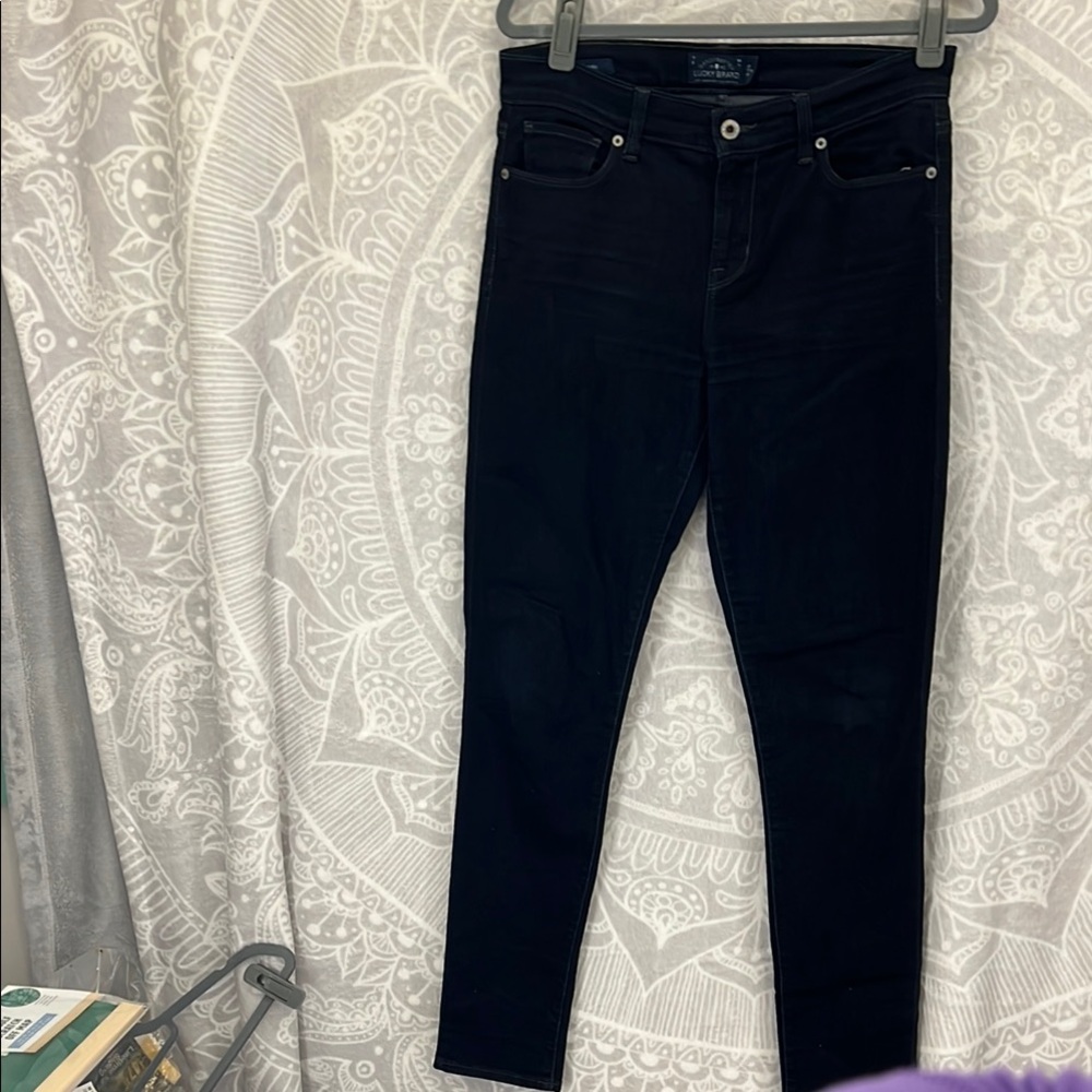 Lucky Brand Black Skinny Jeans Stretchy Denim